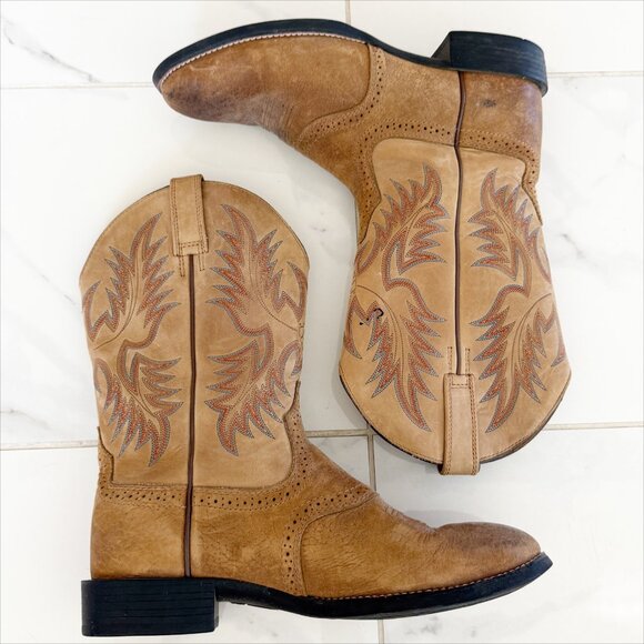 Ariat style: 10002247134912 Men's Heritage Stockman Cowboy Leather Brown Boots - Picture 3 of 11